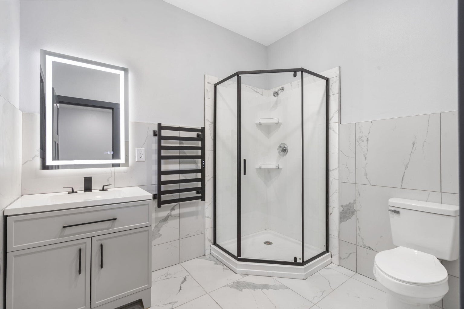 Finished bathroom remodel by Right Choice Development Springfield Missouri